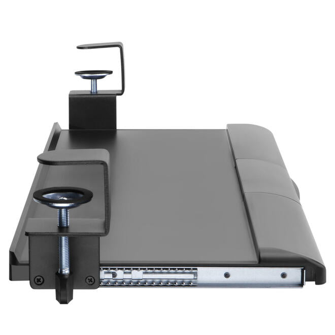 Grand plateau coulissant sous le bureau pour clavier et souris avec pince en C