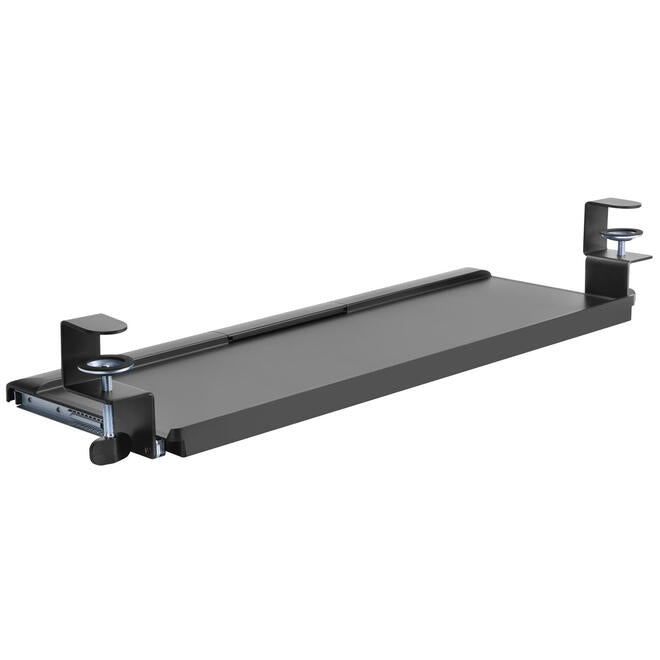 Grand plateau coulissant sous le bureau pour clavier et souris avec pince en C