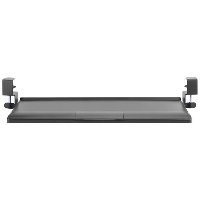 Grand plateau coulissant sous le bureau pour clavier et souris avec pince en C