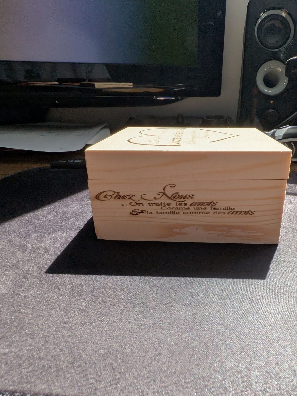 Boîtes à bijoux en bois vintage avec couvercles à charnières