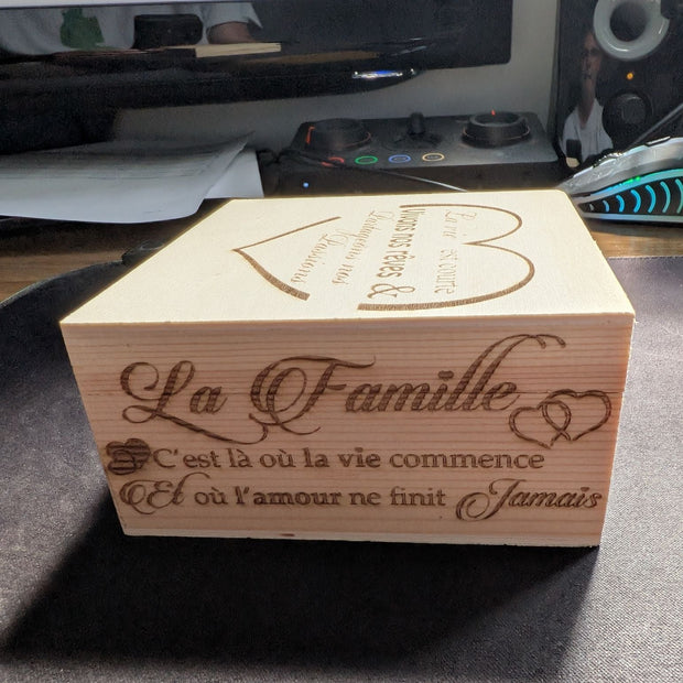 Boîtes à bijoux en bois vintage avec couvercles à charnières