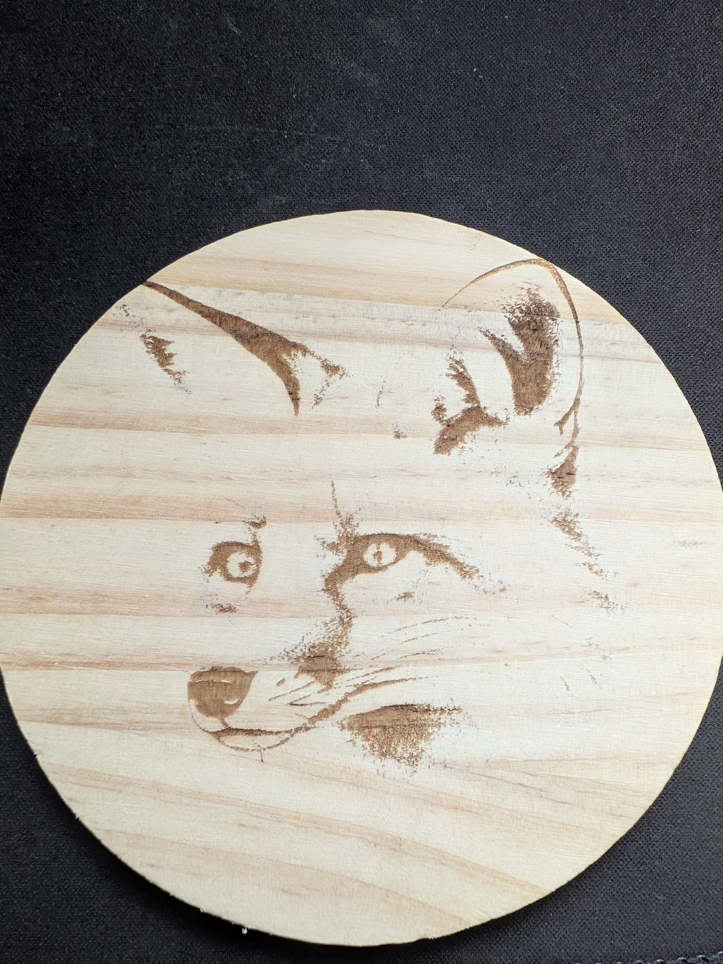 dessous de verre en bois brut, ronds