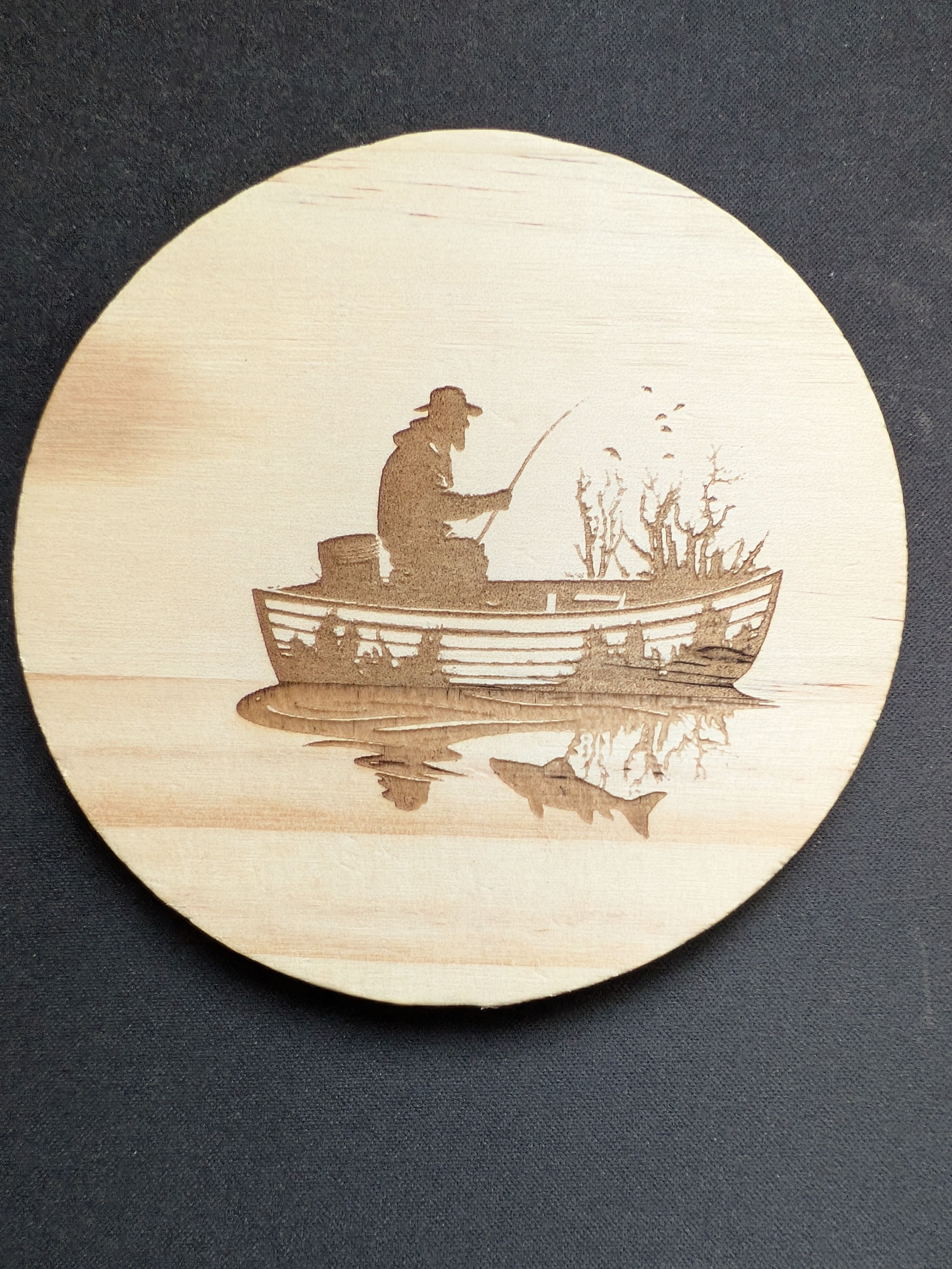 dessous de verre en bois brut, ronds