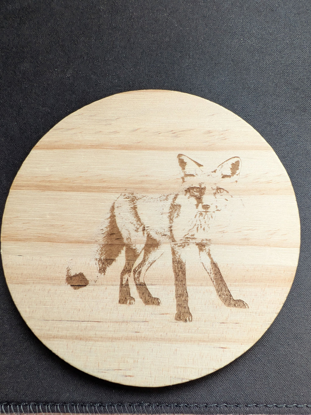 dessous de verre en bois brut, ronds