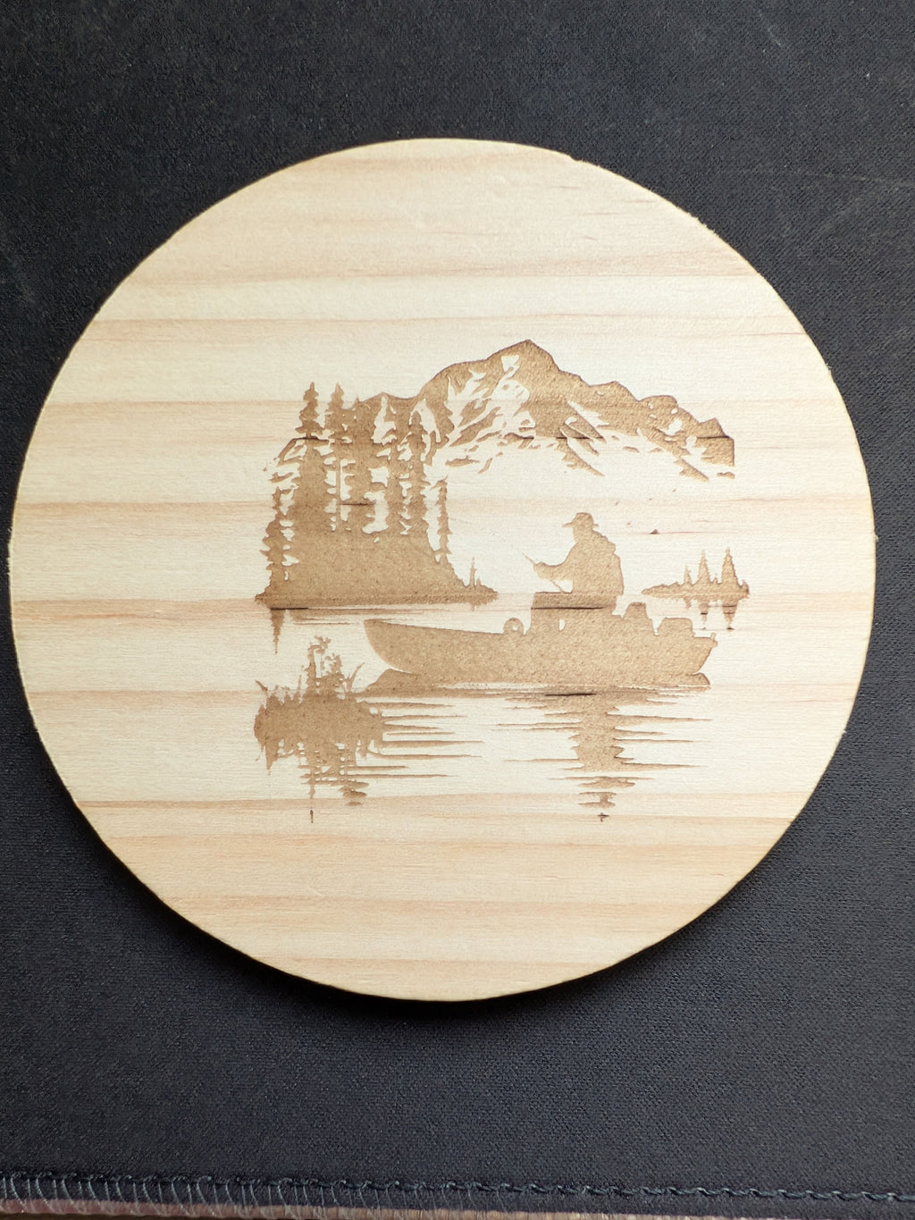 dessous de verre en bois brut, ronds