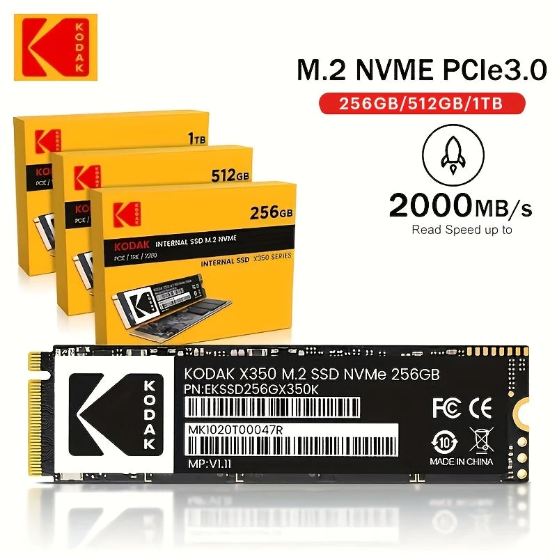 Disque SSD M.2 NVMe PCIe 3.0x4 Kodak de stockage interne