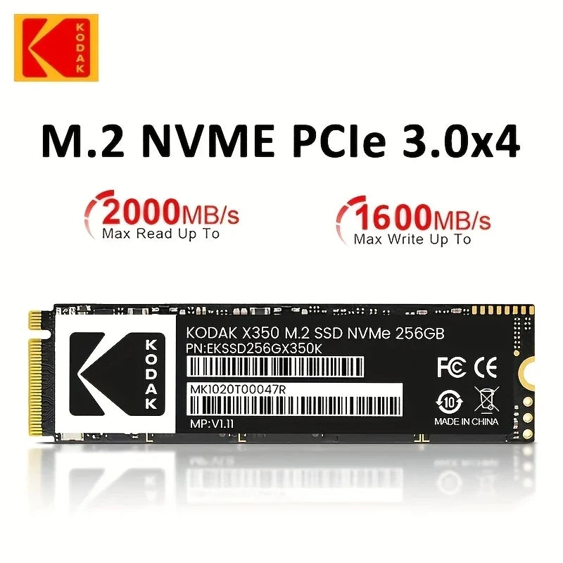 Disque SSD M.2 NVMe PCIe 3.0x4 Kodak de stockage interne