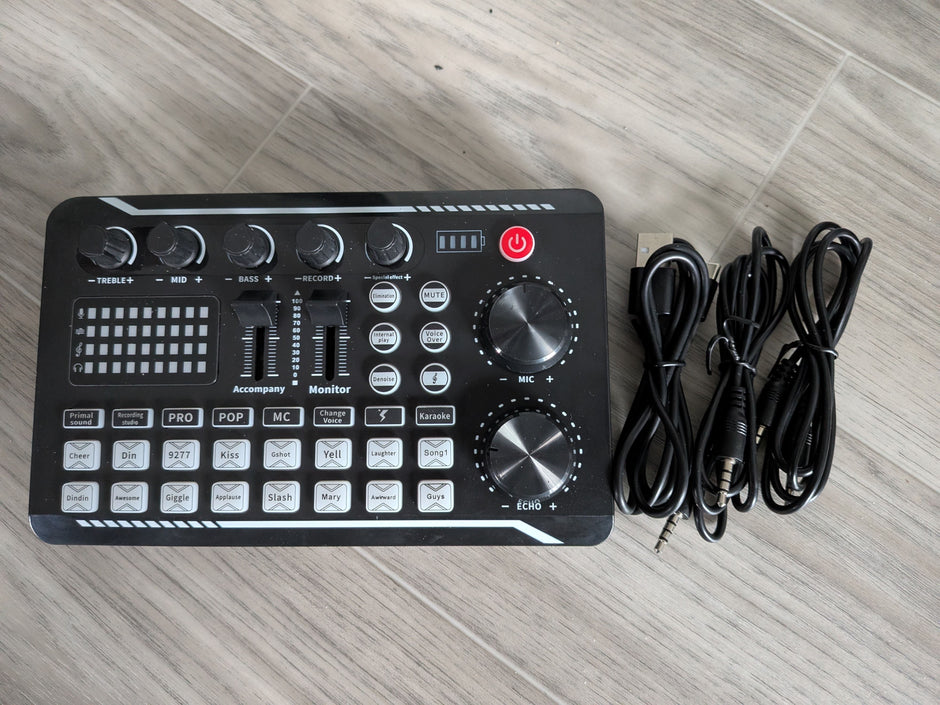 F998 Portable Audio Mixer avec écran de 7,5 pouces - Idéal pour la diffusion
