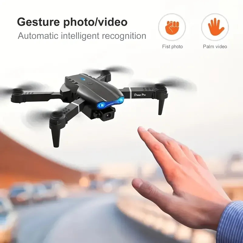 Drone avec double caméra, trois batteries, contrôle par application mobile