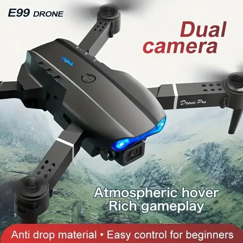 Drone avec double caméra, trois batteries, contrôle par application mobile