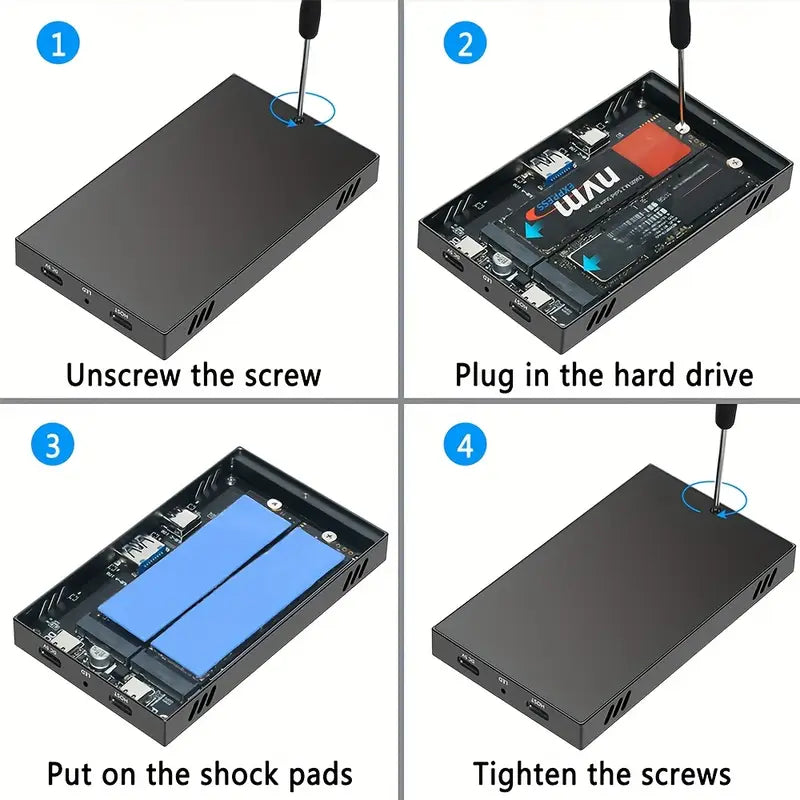 Une station de dockage pour disque dur à double emplacement compatible