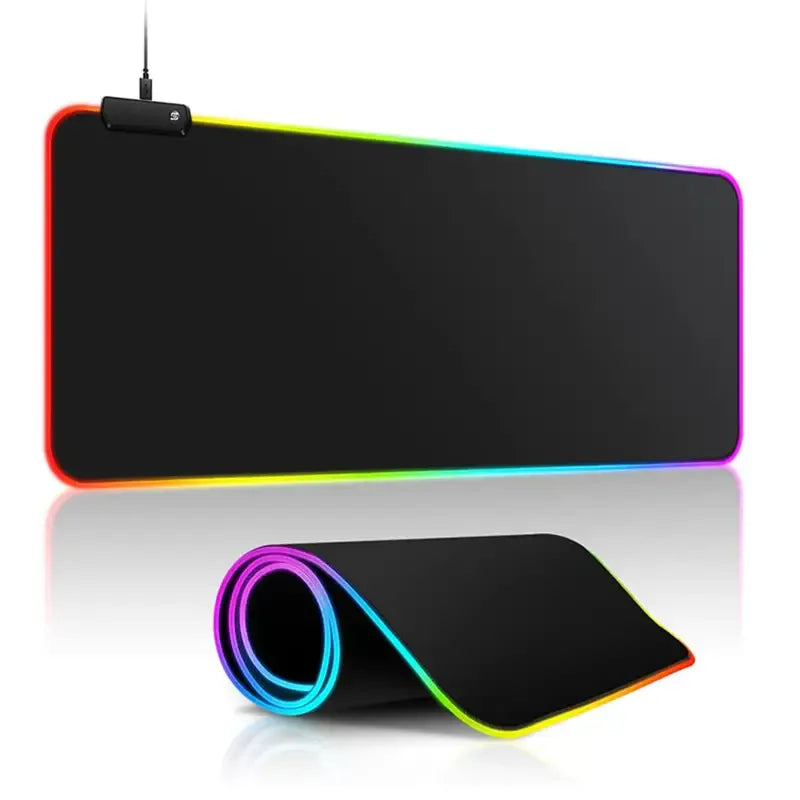 RGB Gaming Mouse Pad, 7 LED couleur avec14 mode d’éclairage, effets arc-en-ciel