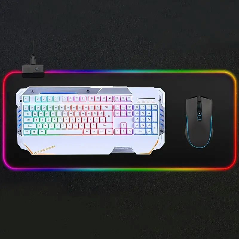 RGB Gaming Mouse Pad Grande Taille Coloré Lumineux pour PC Ordinateur Bureau