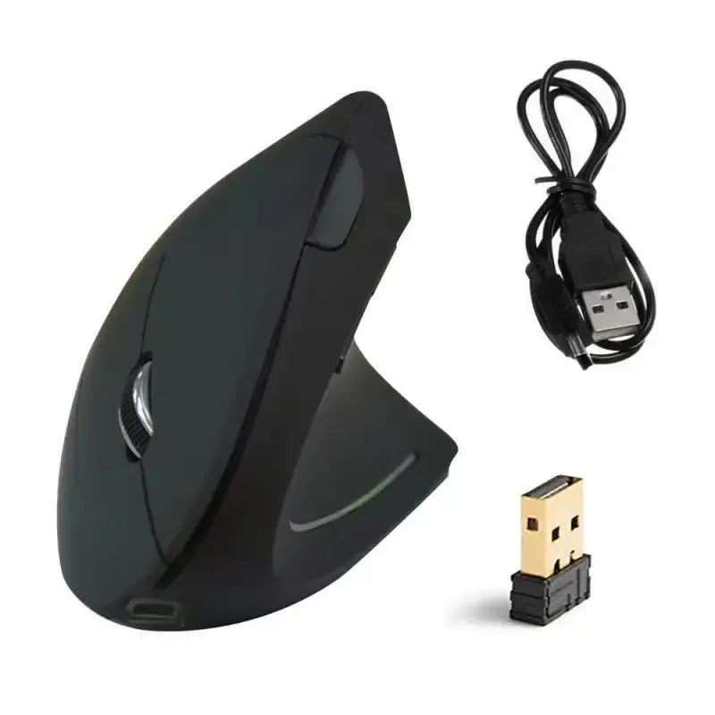 Souris de jeu optique ergonomique sans fil rechargeable 2,4 GHz