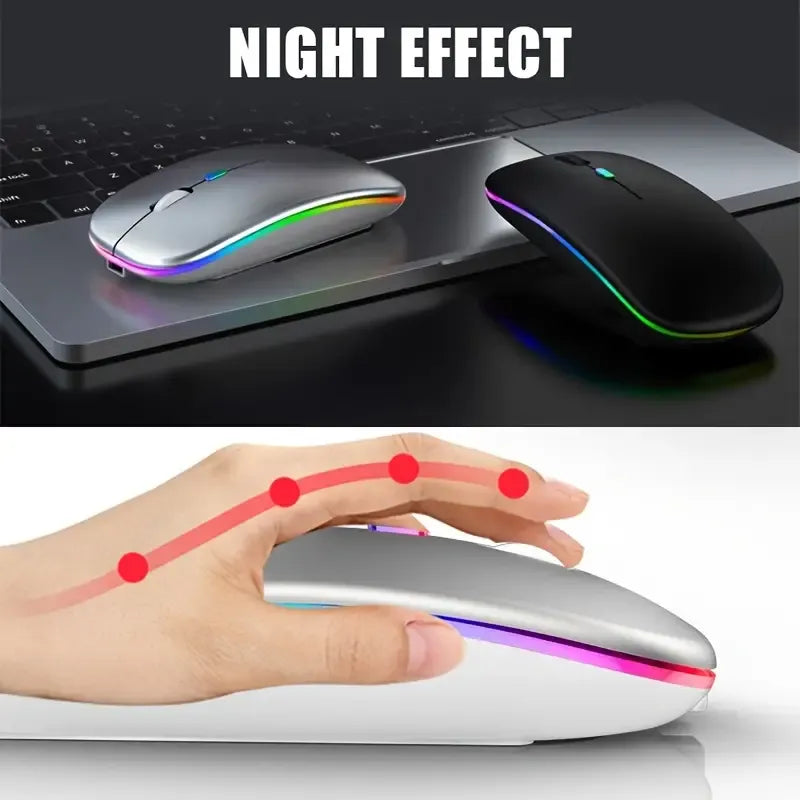 Rechargeable 2.4G Wireless Silent Office Mouse pour PC Ordinateur