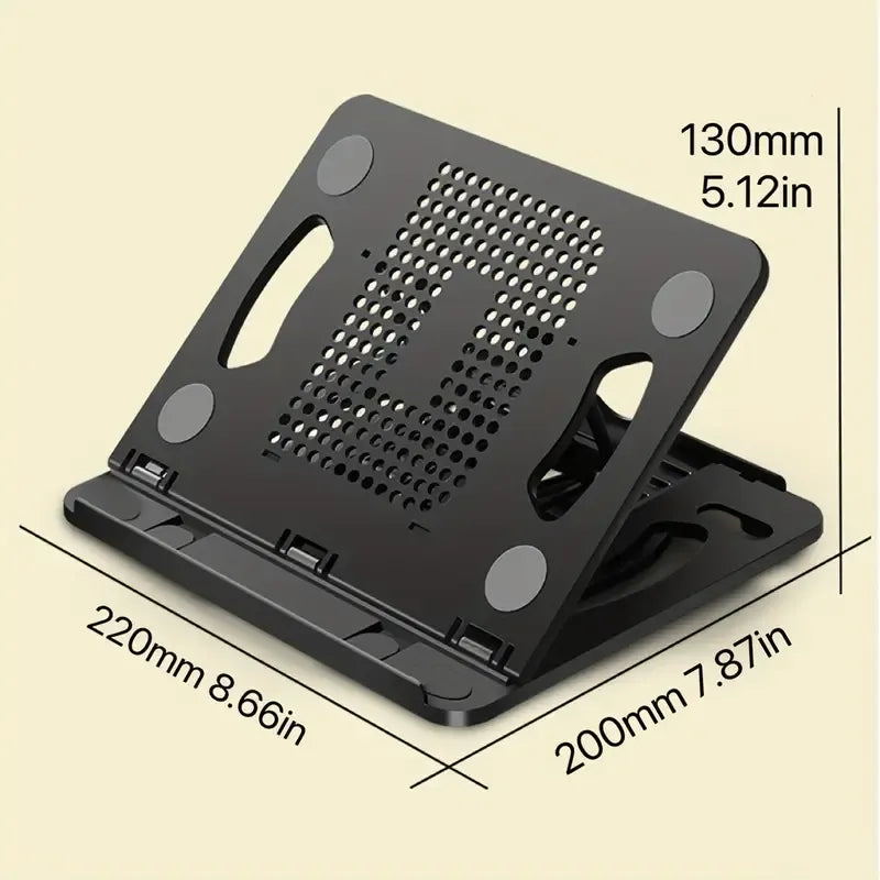 Support d'ordinateur portable carré noir