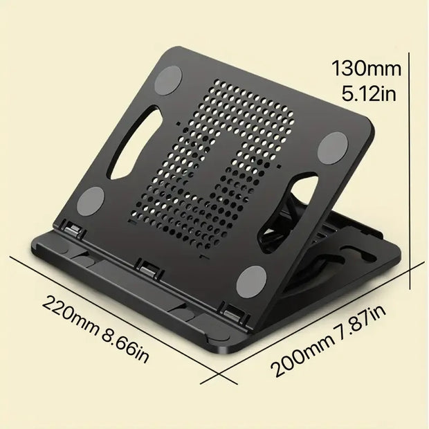 Support d'ordinateur portable carré noir