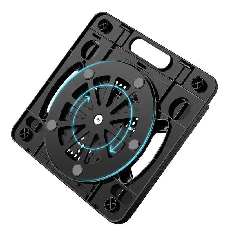 Support d'ordinateur portable carré noir