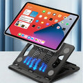 Support d'ordinateur portable carré noir
