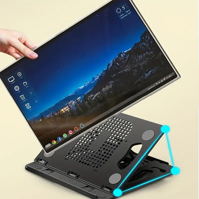 Support d'ordinateur portable carré noir