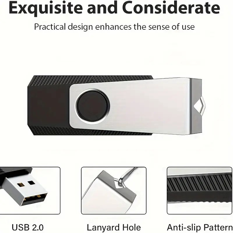 Clé USB 64 Go Pour Photos, Musique, Vidéos, Stockage Et Transfert de Fichiers