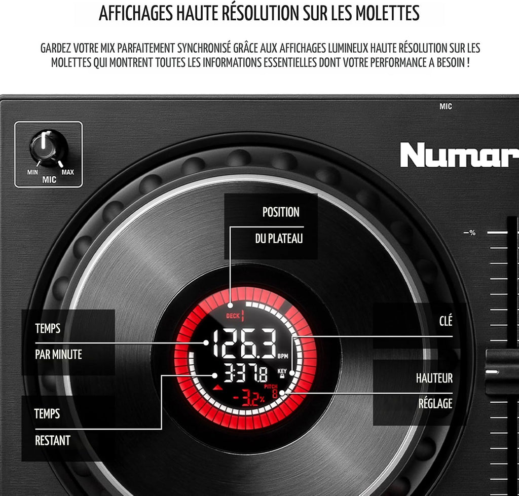 Numark Mixtrack Platinum FX – Contrôleur DJ pour Serato DJ avec contrôle 4 platine