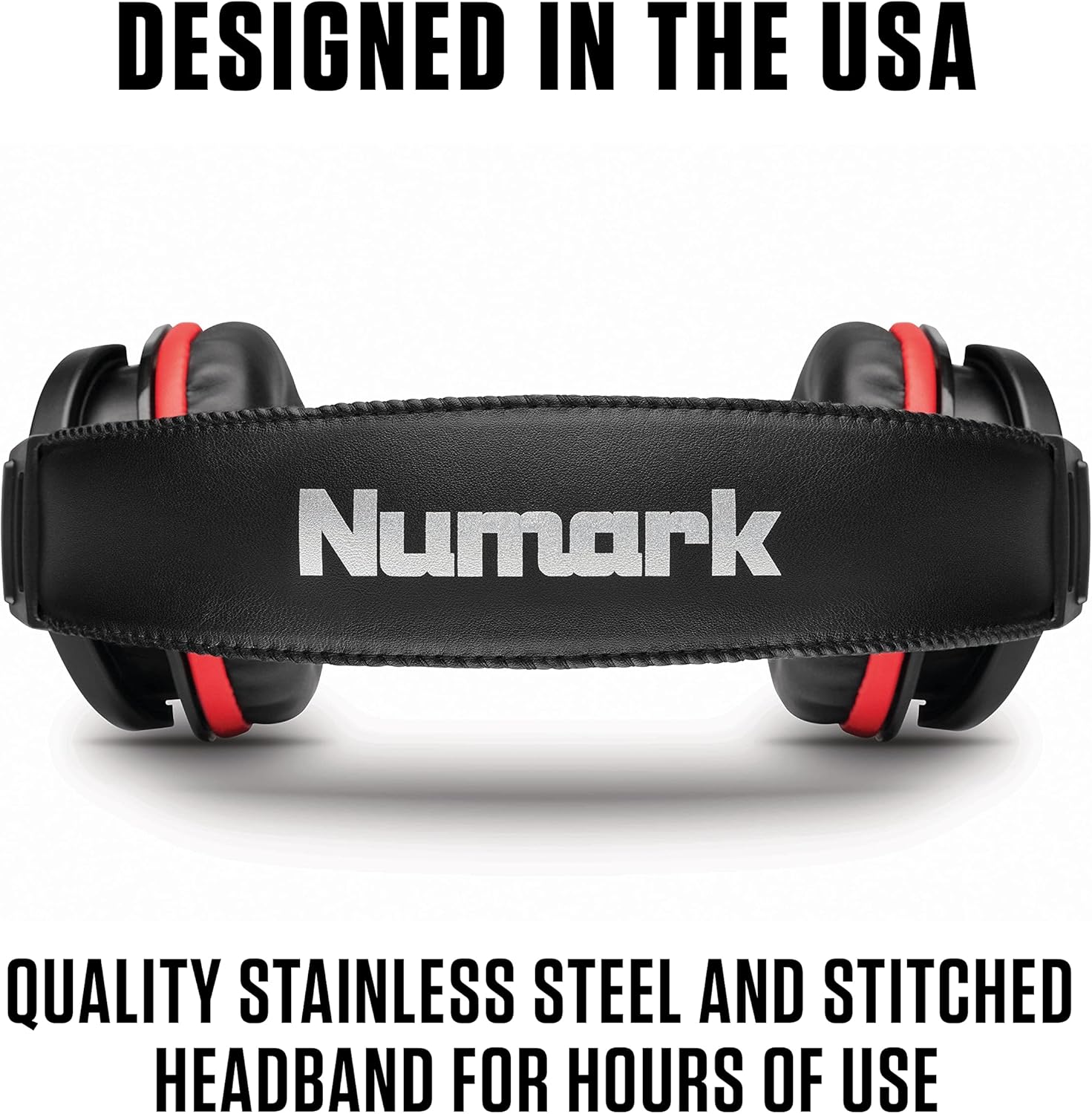 Numark HF175 Casque DJ avec design fermé à l'arrière, pilotes de 40 mm, coussine