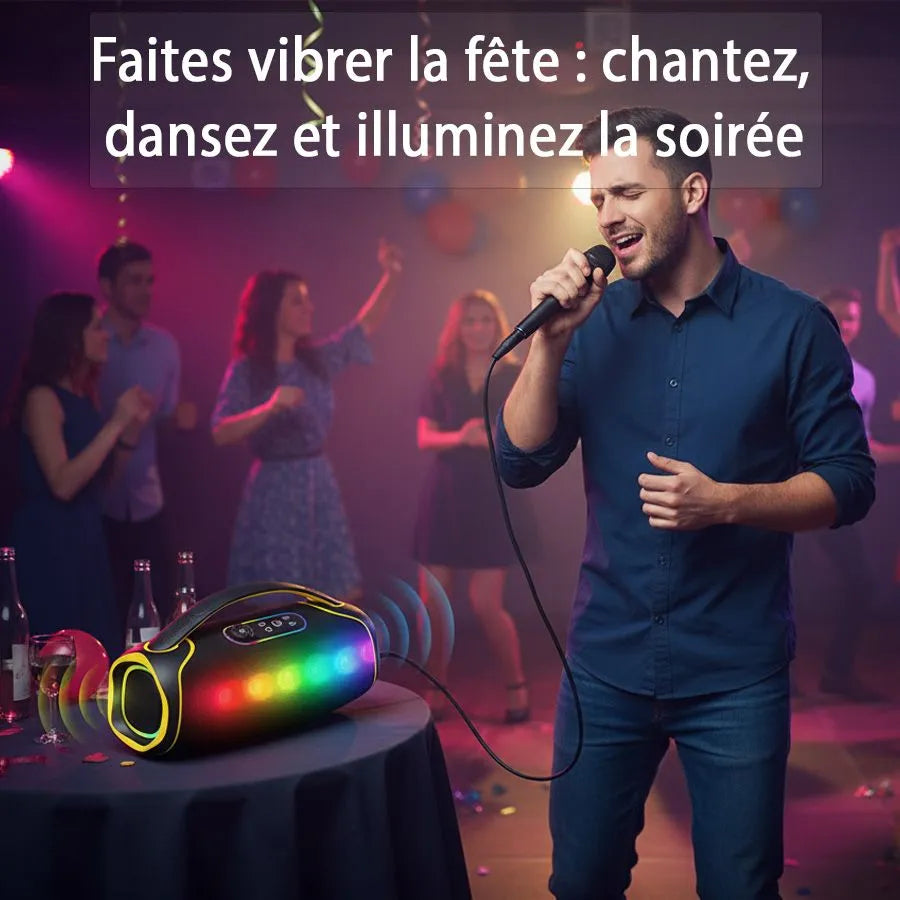 Haut-parleur Bluetooth portatif RAGE AUDIO avec rétroéclairage - 60 W