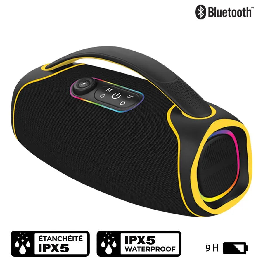 Haut-parleur Bluetooth portatif RAGE AUDIO avec rétroéclairage - 60 W