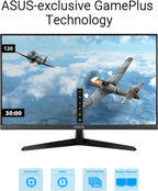 ASUS 27" Full HD 1080p 120 Hz IPS avec AMD Adaptive Sync, temps de réponse 1 ms, Eye Care Plus, filtre de lumière bleue et technologie anti-scintillement, idéal pour le travail et les jeux (VY279HGR)