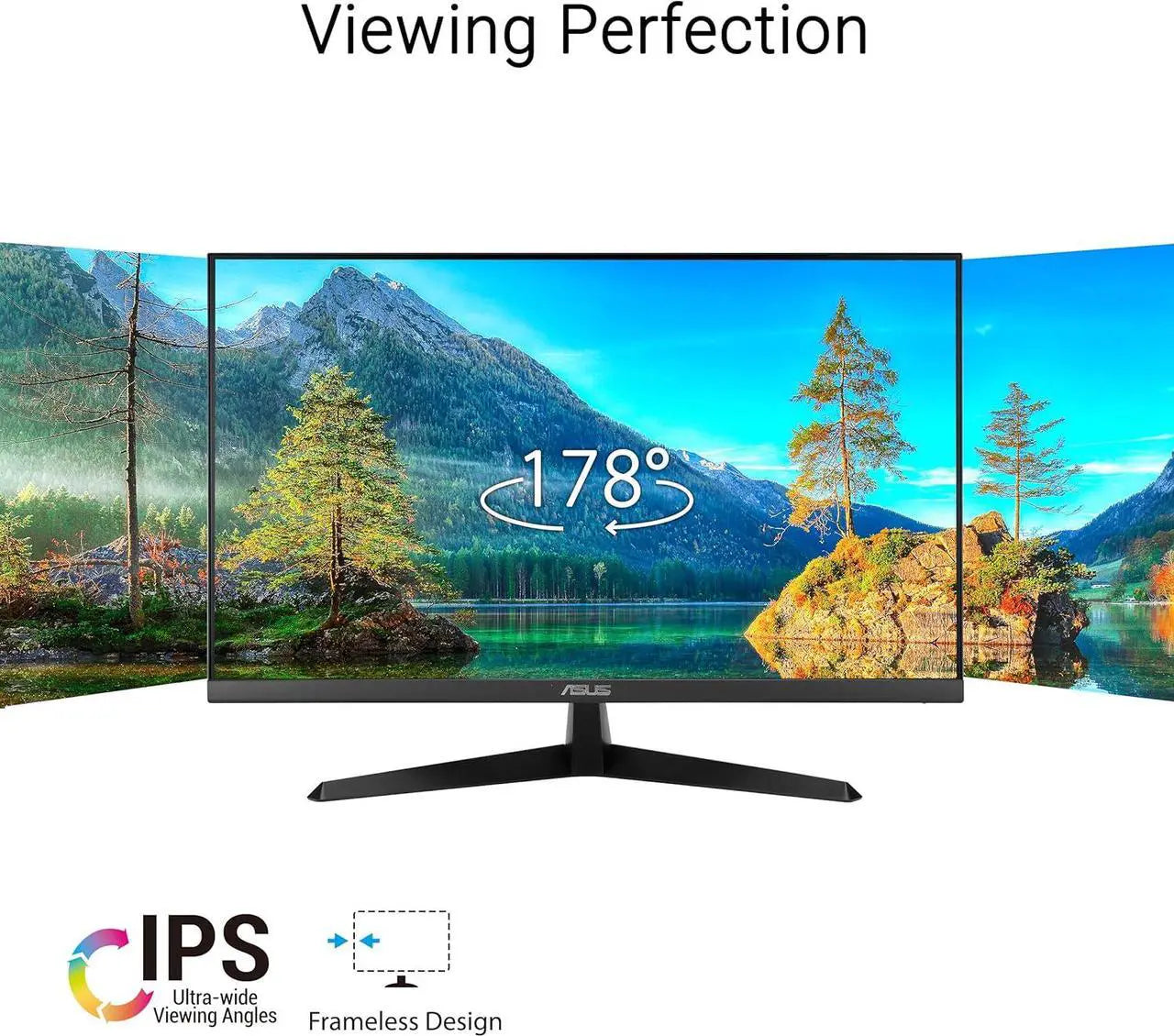 ASUS 27" Full HD 1080p 120 Hz IPS avec AMD Adaptive Sync, temps de réponse 1 ms, Eye Care Plus, filtre de lumière bleue et technologie anti-scintillement, idéal pour le travail et les jeux (VY279HGR)