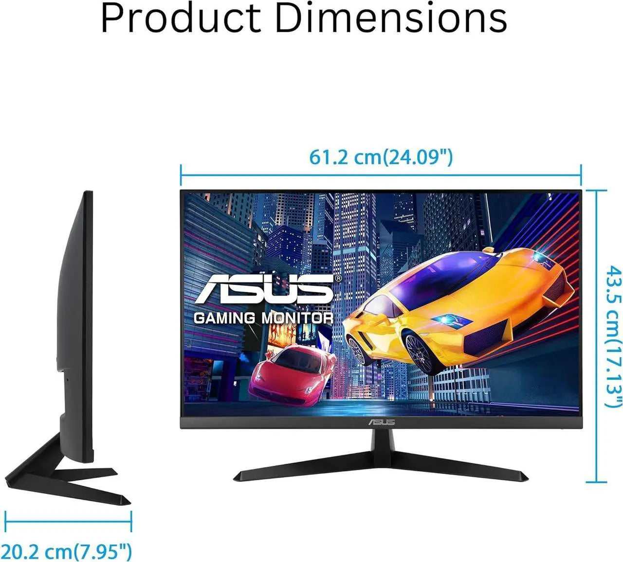 ASUS 27" Full HD 1080p 120 Hz IPS avec AMD Adaptive Sync, temps de réponse 1 ms, Eye Care Plus, filtre de lumière bleue et technologie anti-scintillement, idéal pour le travail et les jeux (VY279HGR)