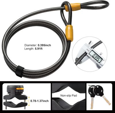 Via Velo Antivol en U avec câble – Antivol en U robuste pour vélo