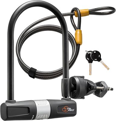 Via Velo Antivol en U avec câble – Antivol en U robuste pour vélo