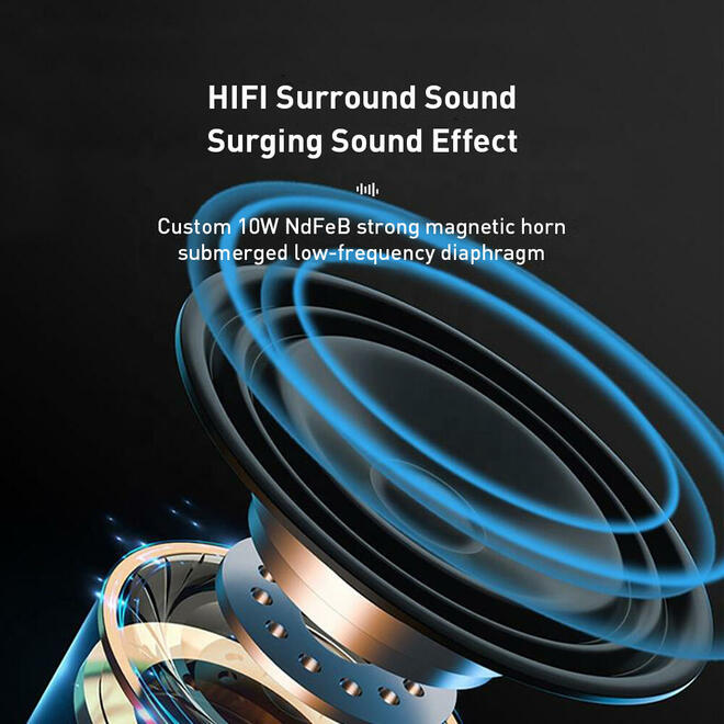 Haut-parleur de lumière dynamique coloré sans fil Bluetooth TWS RVB