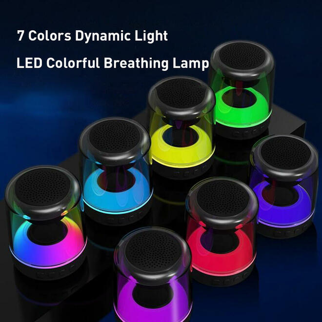 Haut-parleur de lumière dynamique coloré sans fil Bluetooth TWS RVB
