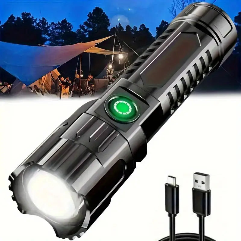 Lumineuse Rechargeable, 3 Modes d'Eclairage, Stroboscope Haut-Bas, 5.12 pouces, Câble USB Inclus, Idéale pour les Aventures en Plein Air