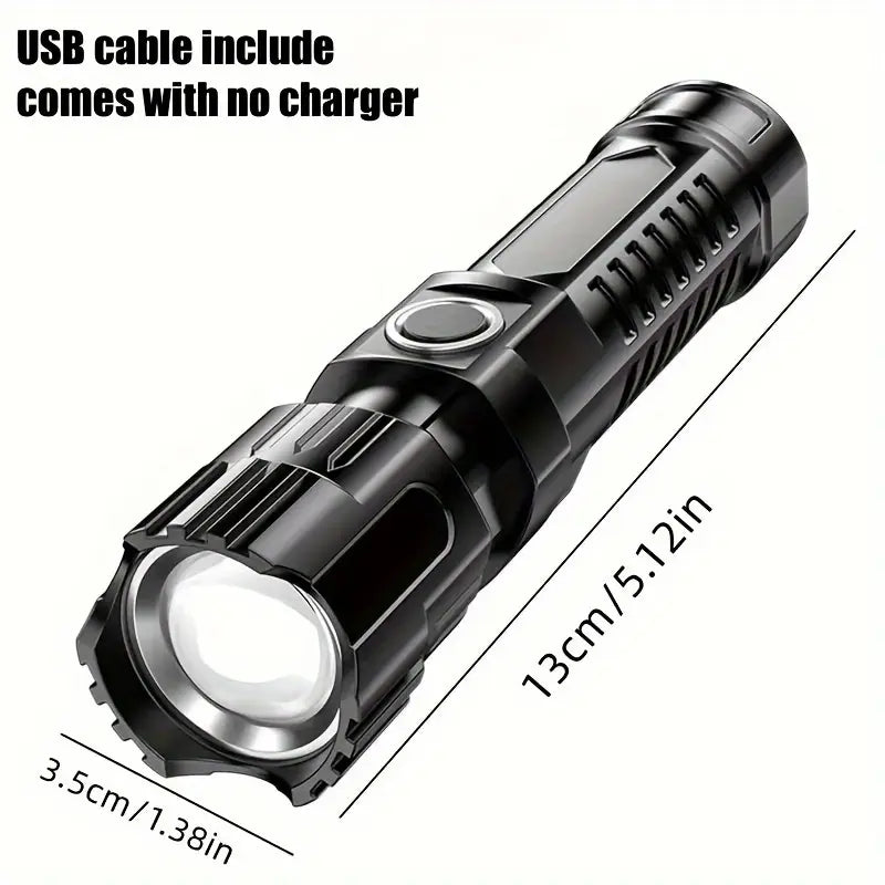Lumineuse Rechargeable, 3 Modes d'Eclairage, Stroboscope Haut-Bas, 5.12 pouces, Câble USB Inclus, Idéale pour les Aventures en Plein Air