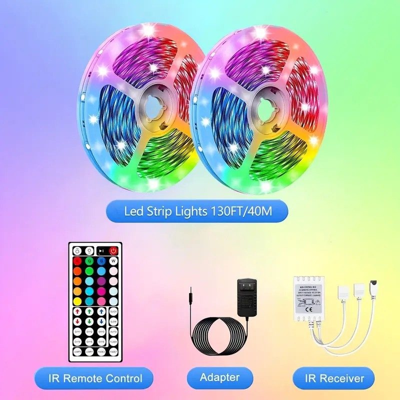 Bandes lumineuses LED de 33FT100FT130FT200FT pour chambre à coucher