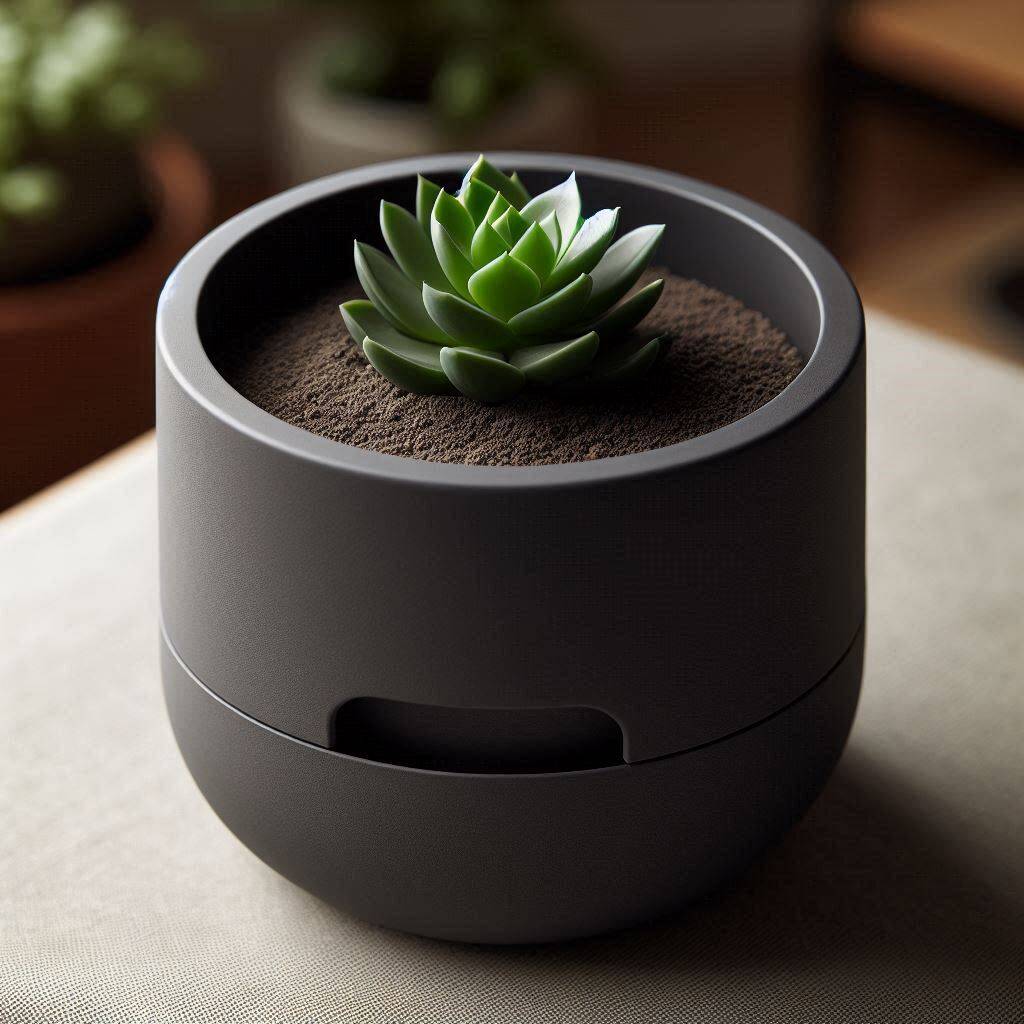 Jardinière à succulentes auto-arrosée