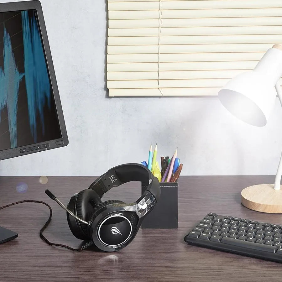 Casque de jeu rétroéclairé RVB avec fil et microphone - 3.5 mm/USB