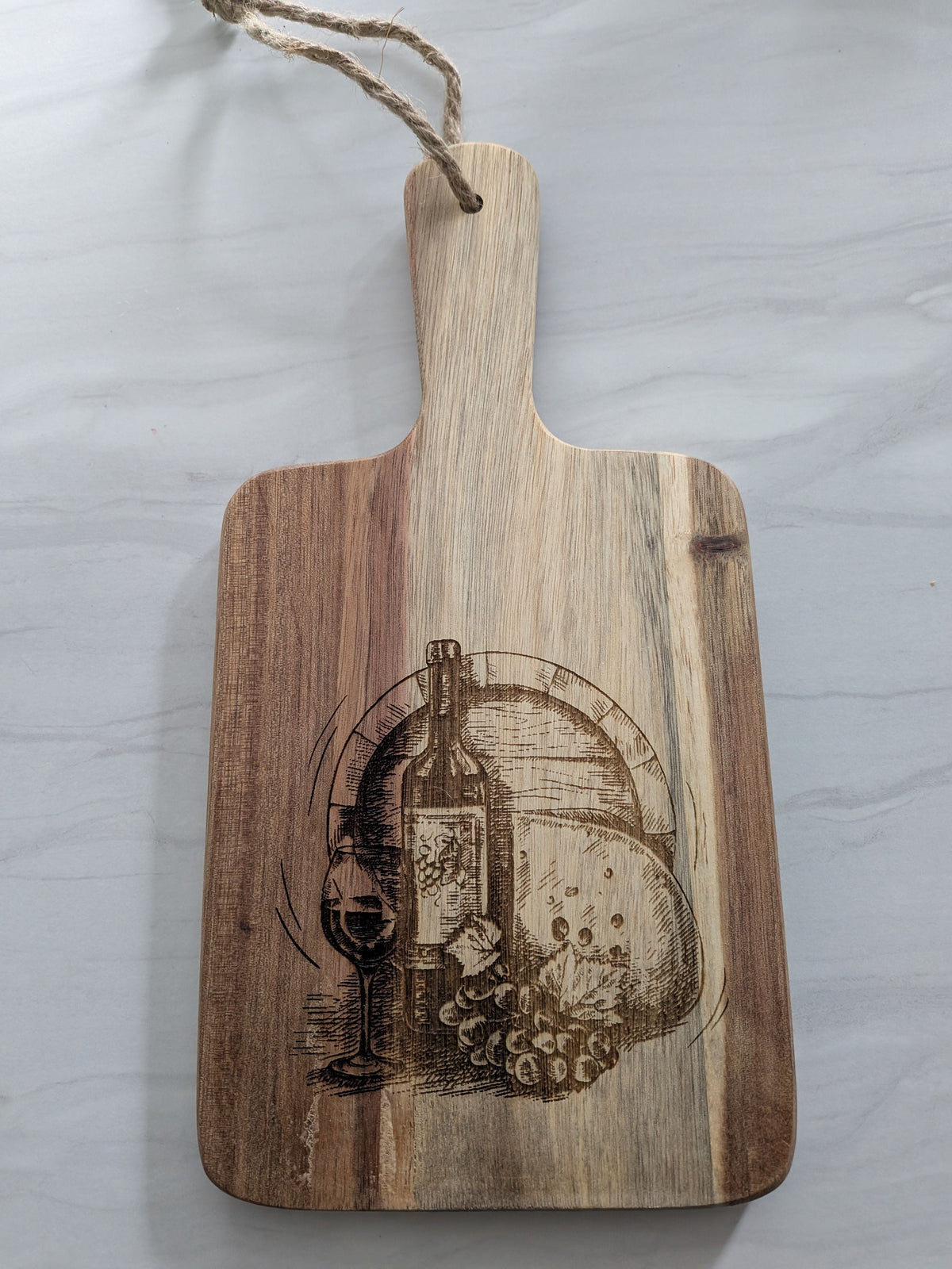 planches à découper en bois d'acacia avec poignées, planches à fromage planches