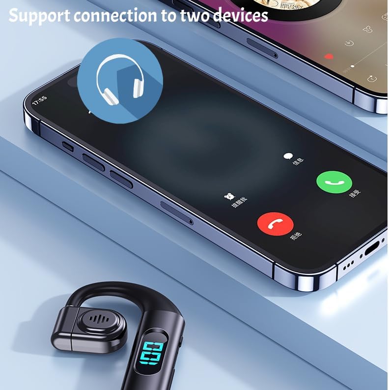 Casque à oreilles ouvertes, Bluetooth 5.3 unique, microphone antibruit