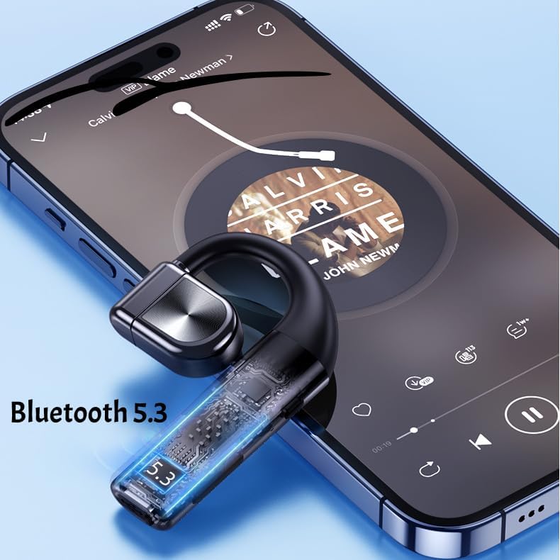 Casque à oreilles ouvertes, Bluetooth 5.3 unique, microphone antibruit