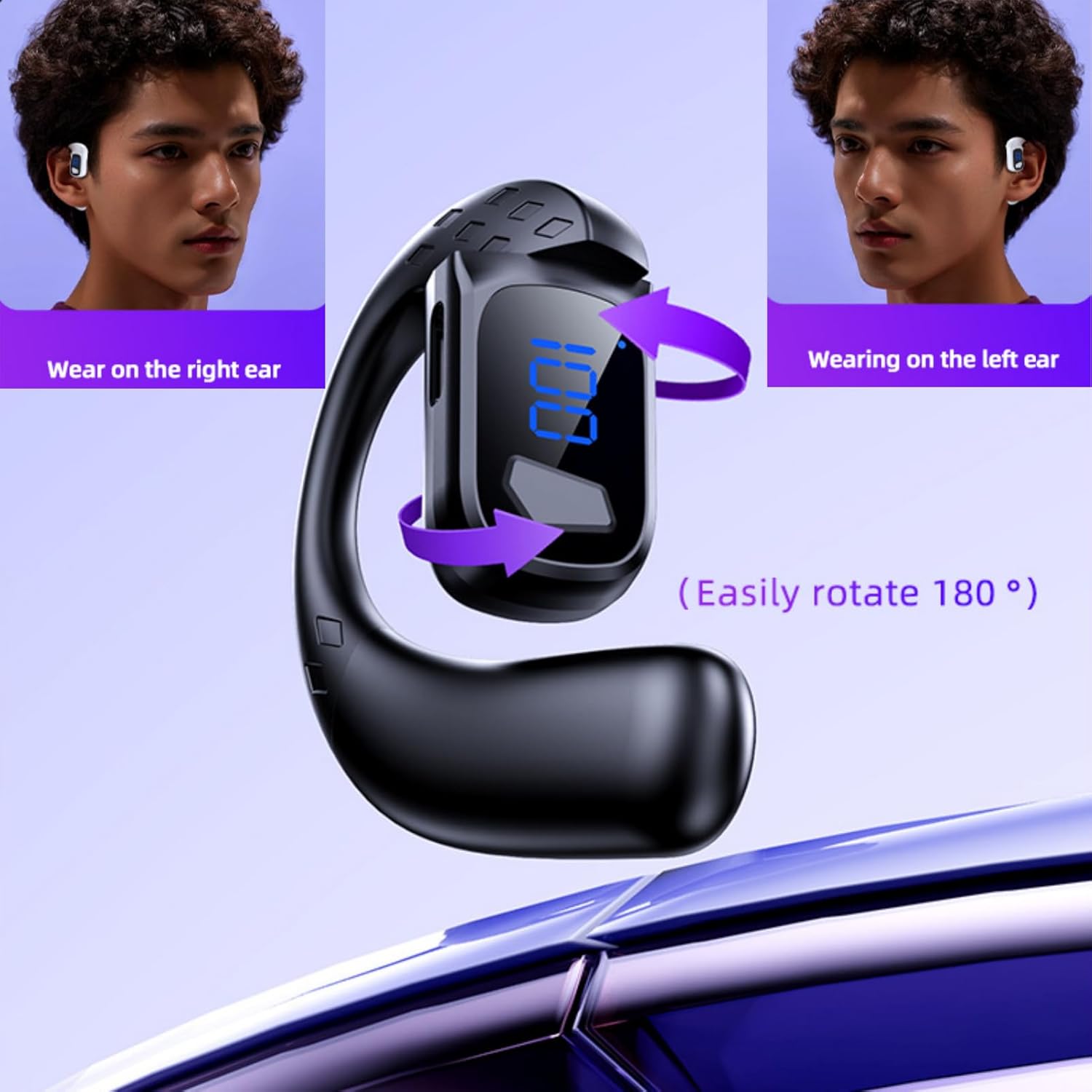 Casque à oreille ouverte, Bluetooth 5.4 à une oreille, conduction d'air