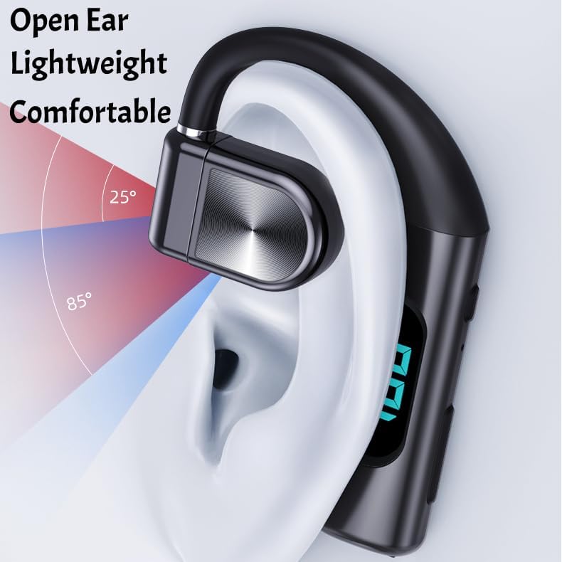 Casque à oreilles ouvertes, Bluetooth 5.3 unique, microphone antibruit