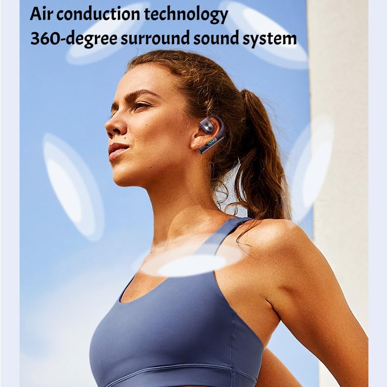 Casque à oreilles ouvertes, Bluetooth 5.3 unique, microphone antibruit