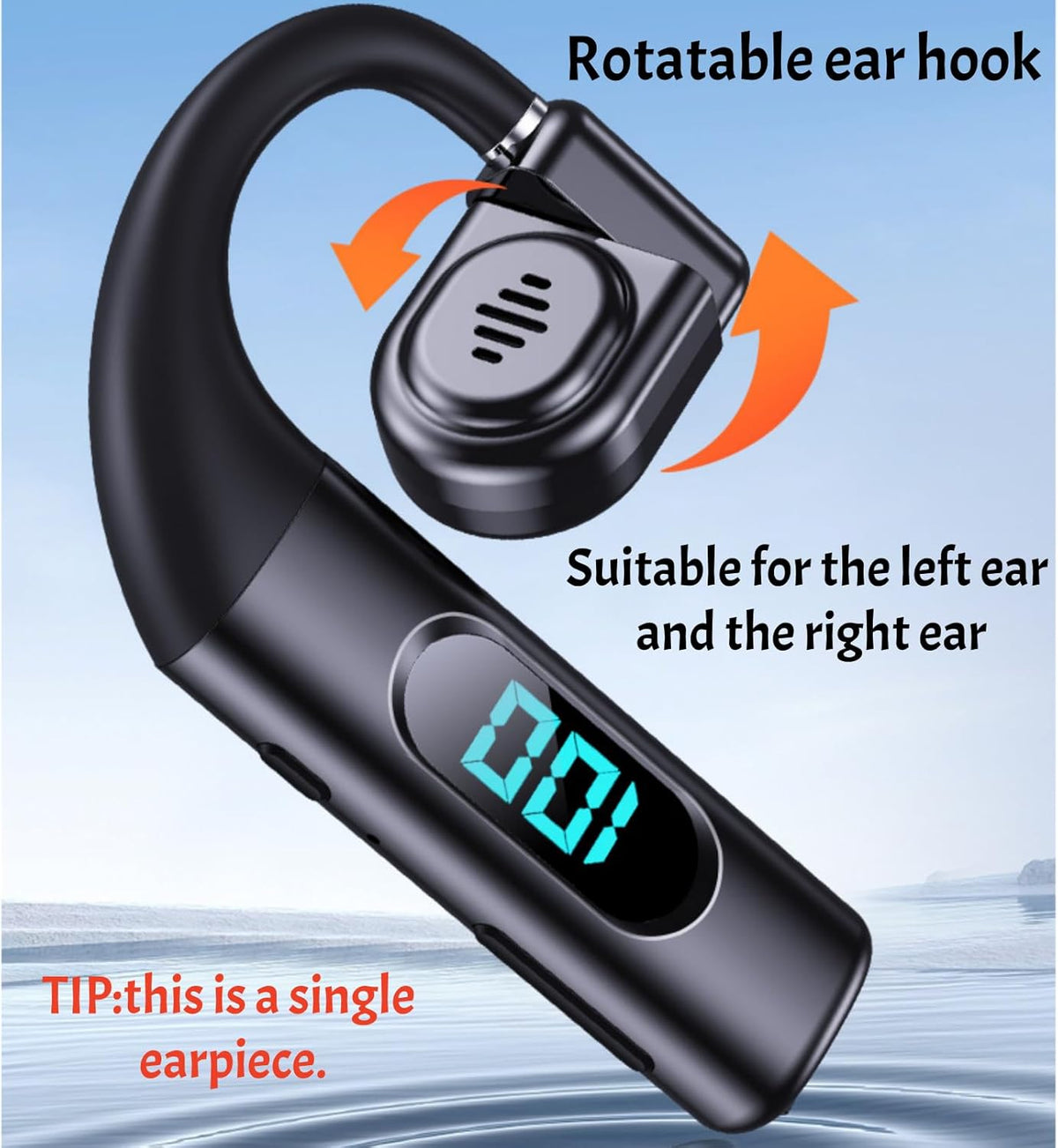 Casque à oreilles ouvertes, Bluetooth 5.3 unique, microphone antibruit