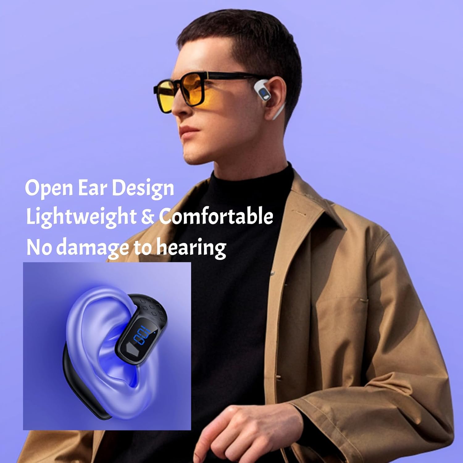 Casque à oreille ouverte, Bluetooth 5.4 à une oreille, conduction d'air