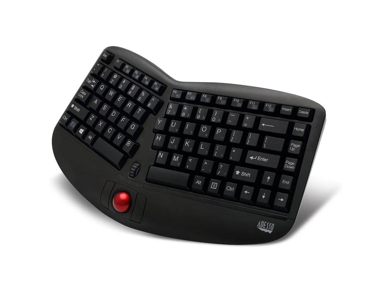 Clavier ergonomique sans fil USB RF noir image 0